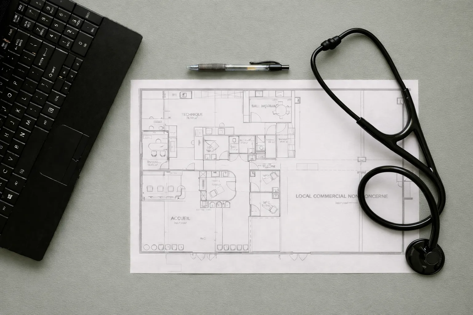 Stéthoscope et documents médicaux